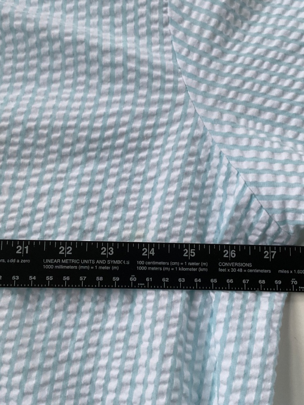 Eileen West Seersucker Robe 2X Light Blue White Stripe Cottagecore Lounge Luxury - Picture 5 of 9